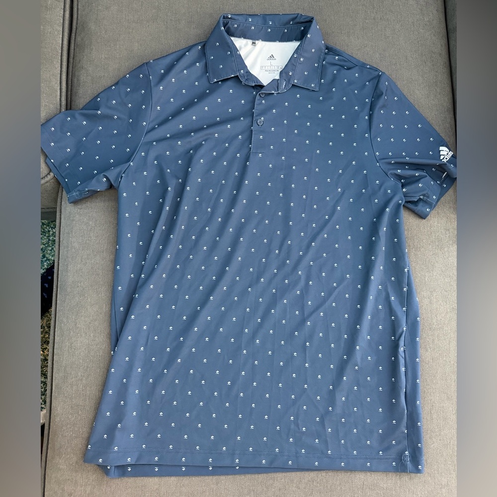 Adidas Men's Patterned Navy Polo
